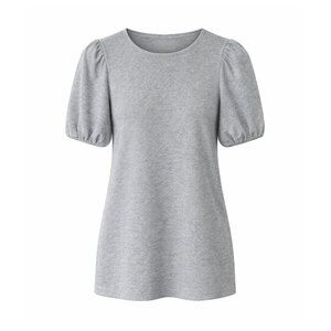 Rebecca Minkoff Gray Puff Sleeve Tee Small